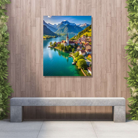 Tranquil Lake Geneva scene bringing nature's beauty to your home decor, perfect for relaxation and reflection.