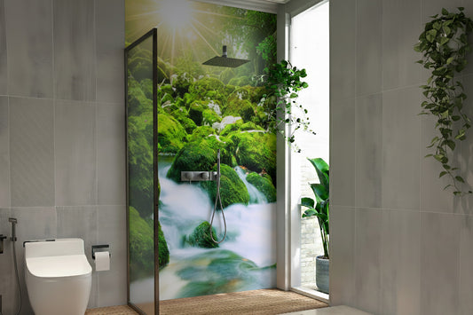 Rainforest and flowing water